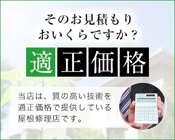 当店は、質の高い技術を適正価格で提供している屋根修理店です。